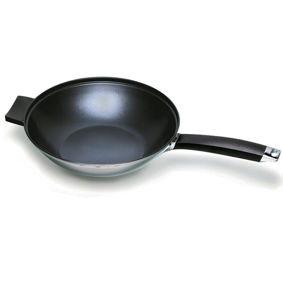 Excellence Non-Stick Stainless Steel induction Safe Wok with Lid 32cm