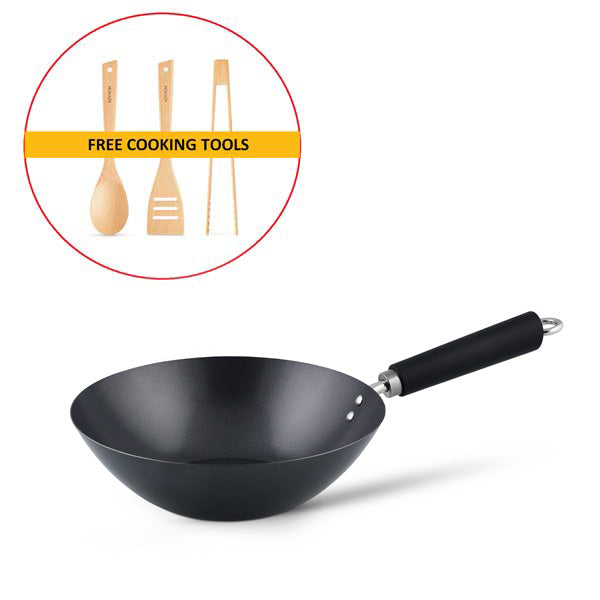 Excellence Non-Stick Carbon Steel Wok 27cm