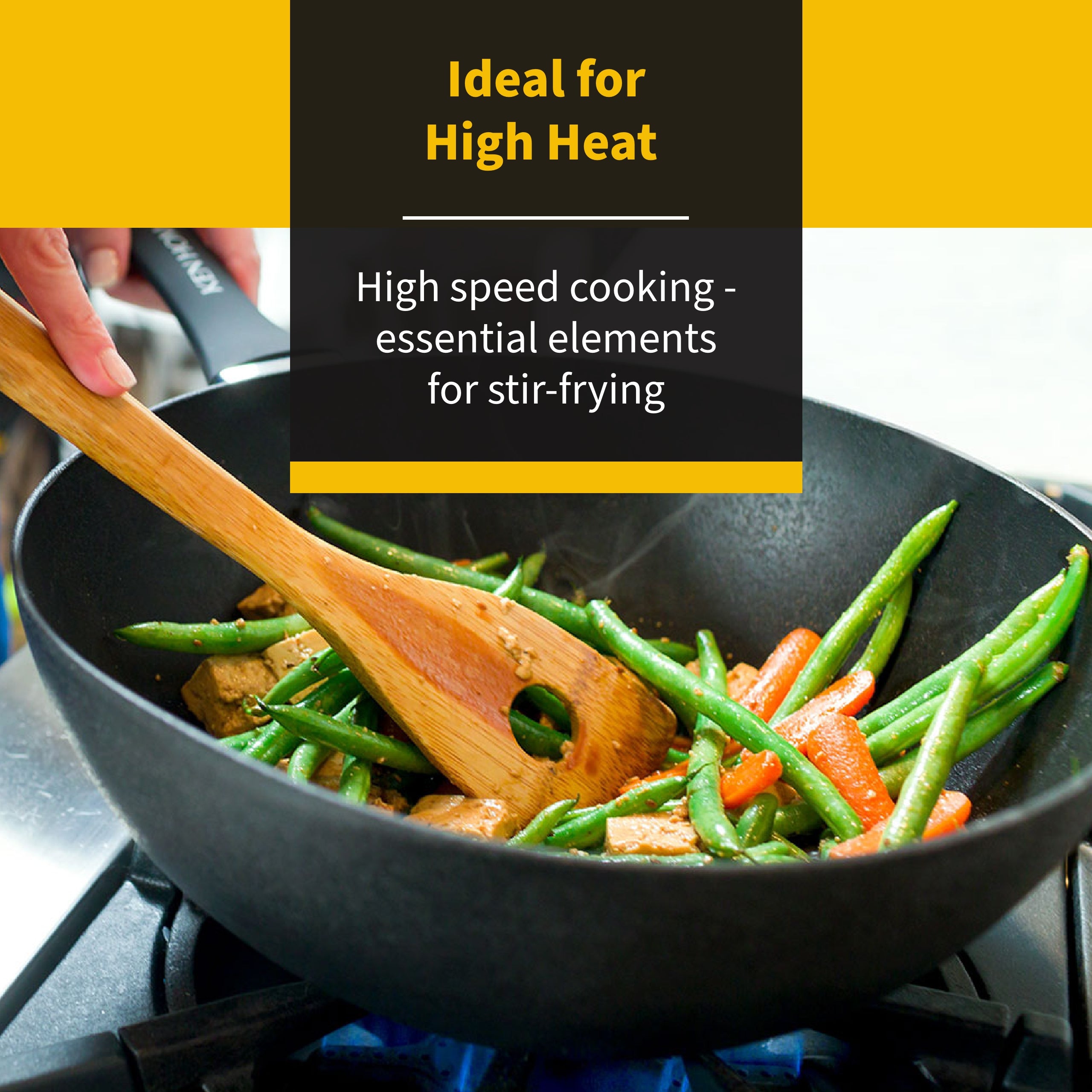 Ken Hom Woks Wok Aluminium 30cm Ideal for High Heat