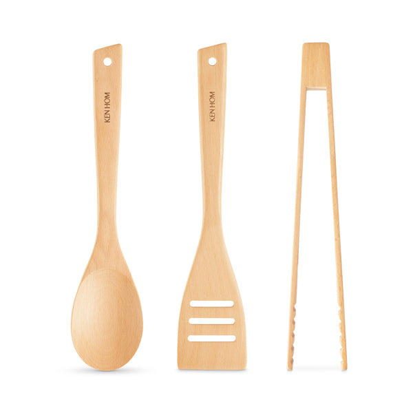 Ken Hom Beech Cooking Tools, Set of 3