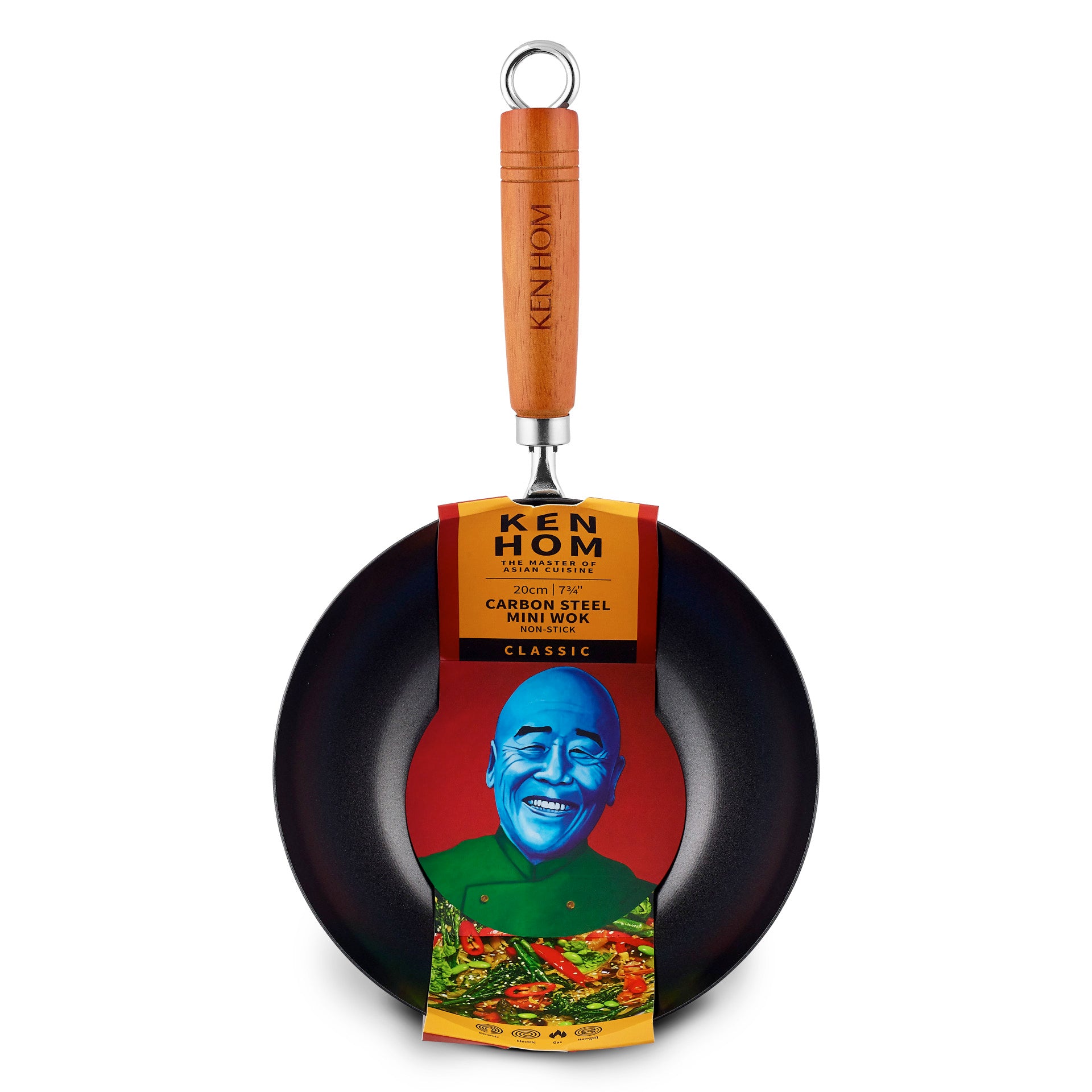 Classic Non-Stick Carbon Steel Mini Wok 20cm