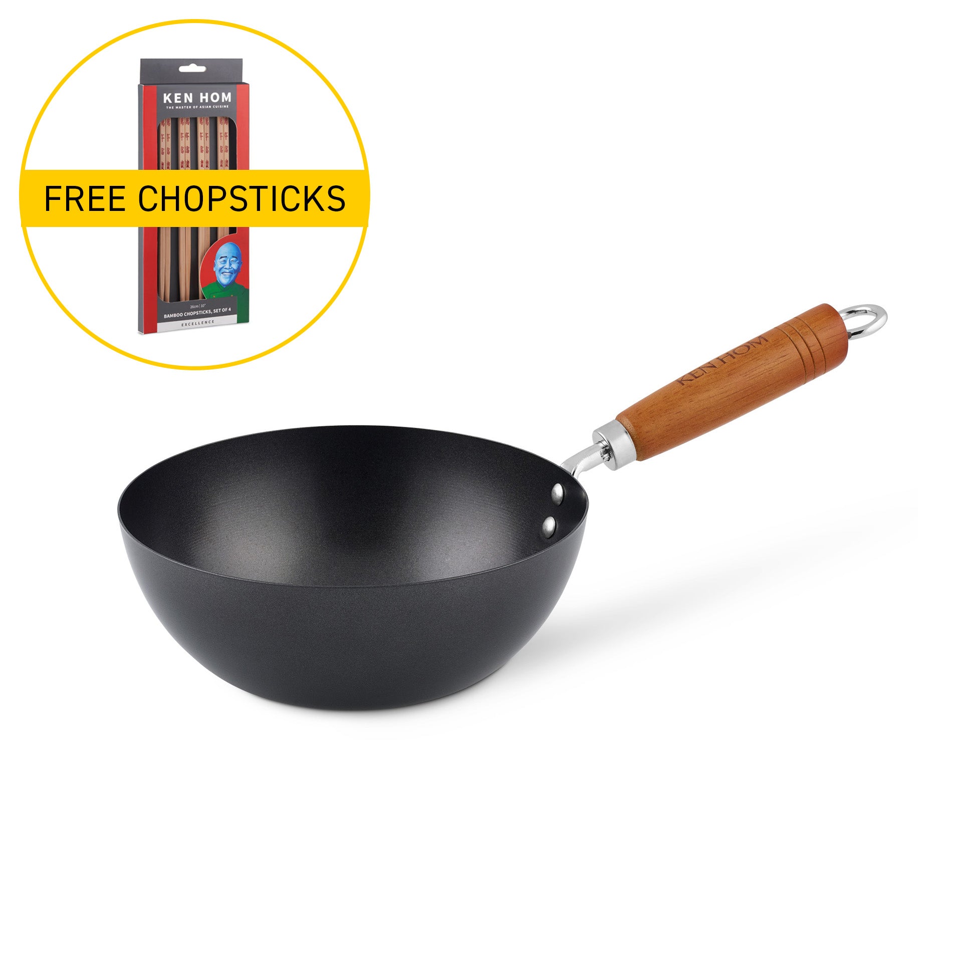 Classic Non-Stick Carbon Steel Mini Wok 20cm