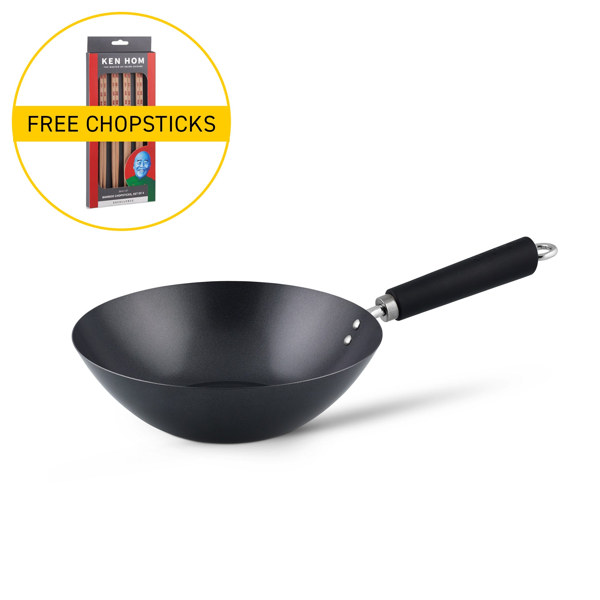 Excellence Non-Stick Carbon Steel Wok 27cm