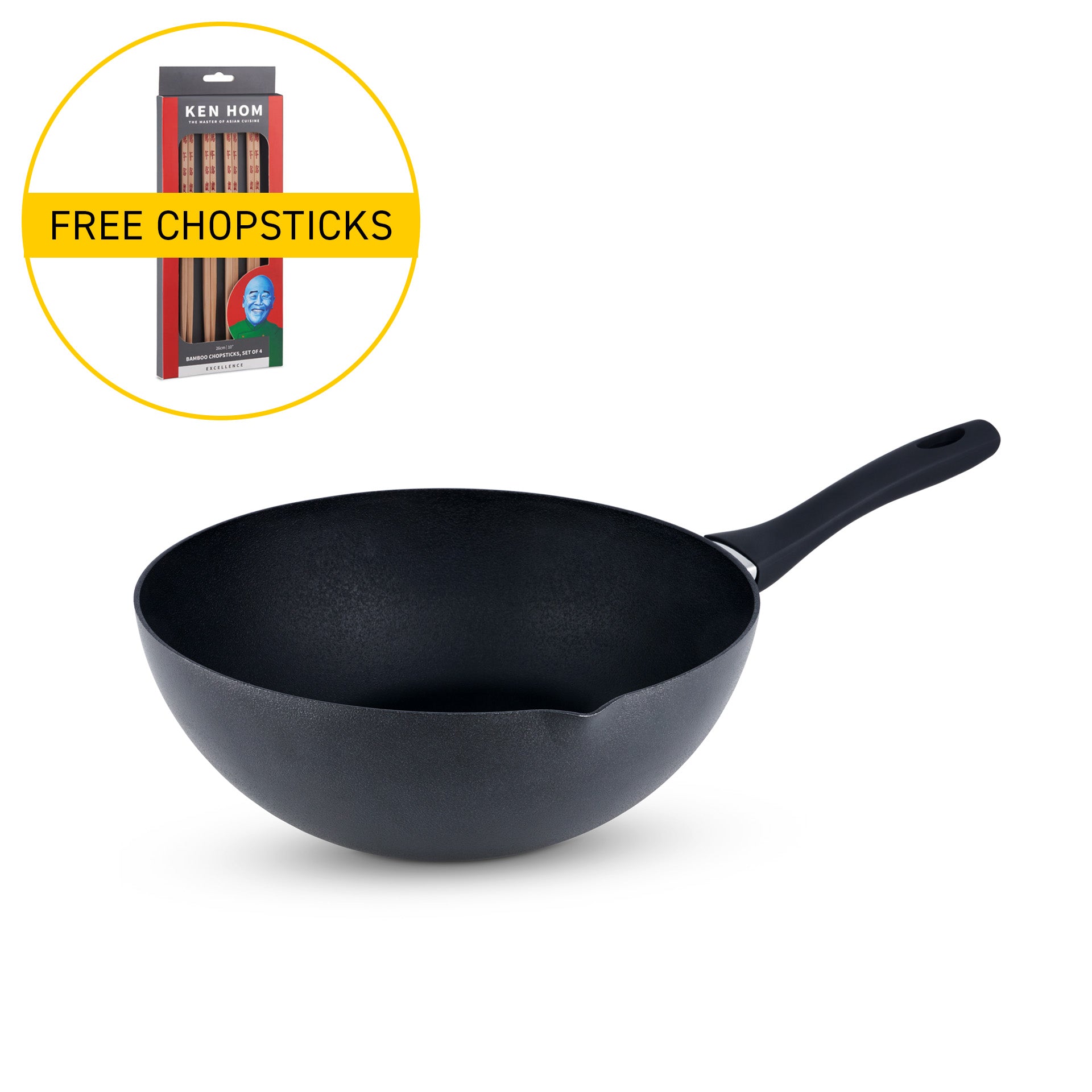 Excellence Pressed Aluminium Non-Stick Wok 30cm