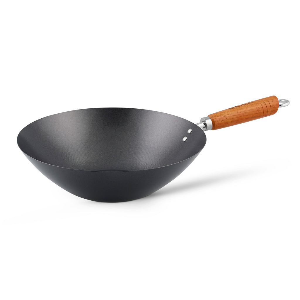 Classic Non Stick Carbon Steel Wok 35cm